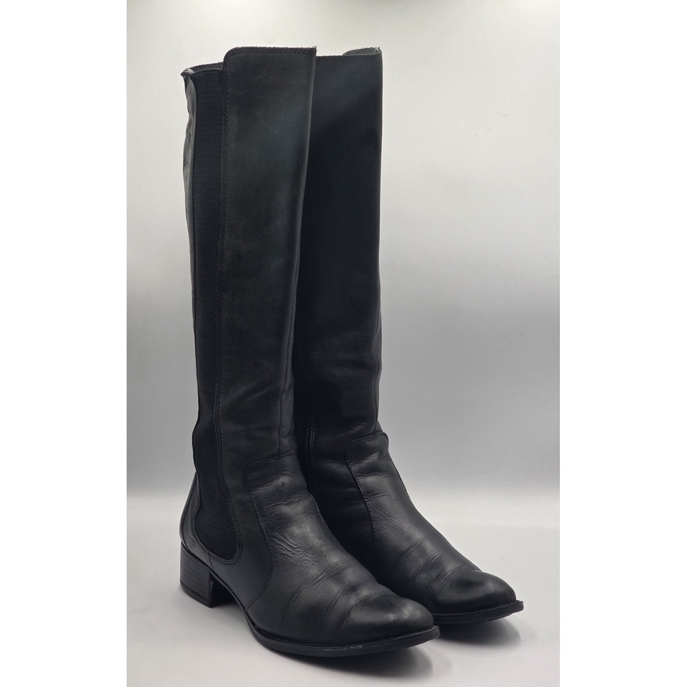 Børn Valentina Womens 8.5 Black Leather Knee High Riding Boots B51403 Comfort
